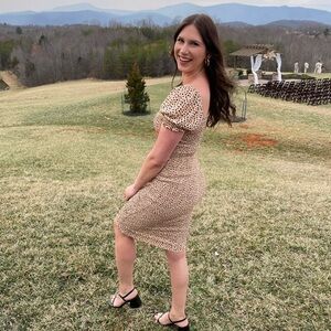 Animal print inspired semi formal dress